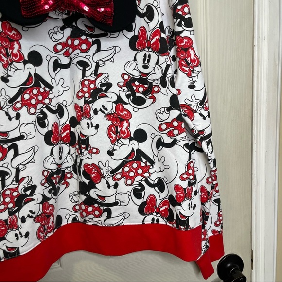 Disney Minnie Mouse Zip up Hoodie with Padded Mouse Ears - Women's Sz XL - Picture 12 of 14